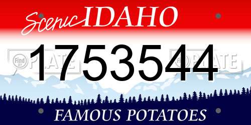 1753544 Idaho License Plate