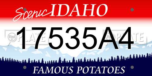17535A4 Idaho License Plate