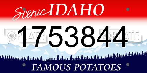 1753844 Idaho License Plate