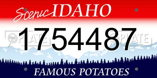 1754487 Idaho License Plate