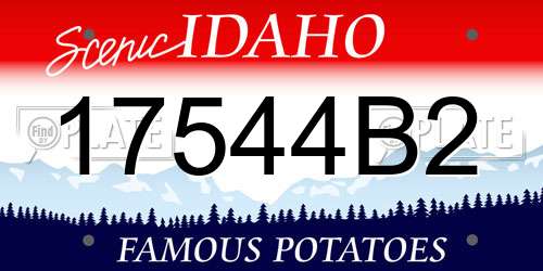17544B2 Idaho License Plate