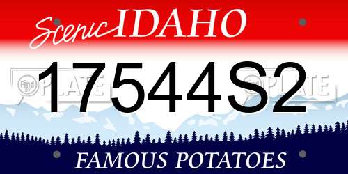17544S2 Idaho License Plate