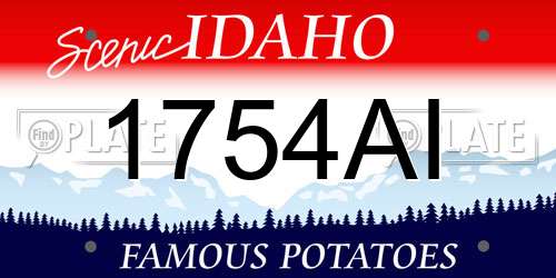 1754AI Idaho License Plate