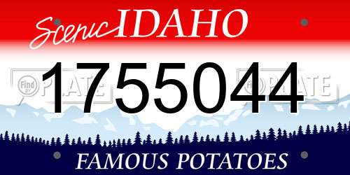 1755044 Idaho License Plate