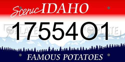 17554O1 Idaho License Plate