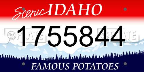 1755844 Idaho License Plate