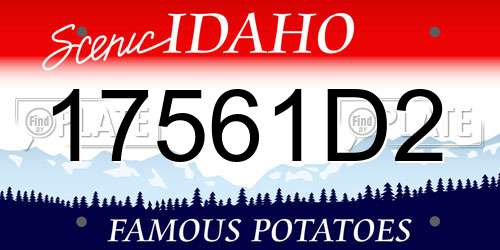17561D2 Idaho License Plate