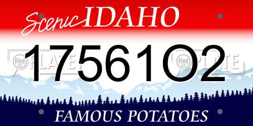 17561O2 Idaho License Plate