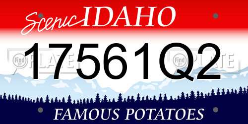 17561Q2 Idaho License Plate