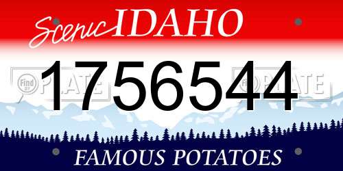 1756544 Idaho License Plate