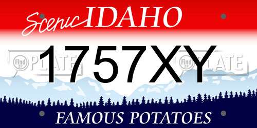 1757XY Idaho License Plate