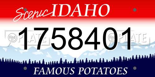 1758401 Idaho License Plate
