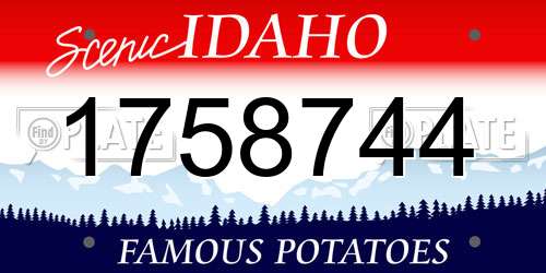 1758744 Idaho License Plate
