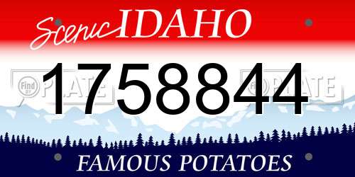 1758844 Idaho License Plate