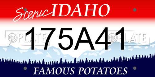 175A41 Idaho License Plate