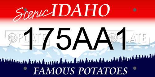 175AA1 Idaho License Plate