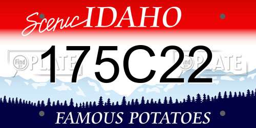175C22 Idaho License Plate