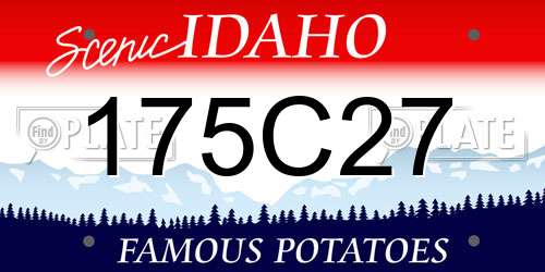 175C27 Idaho License Plate