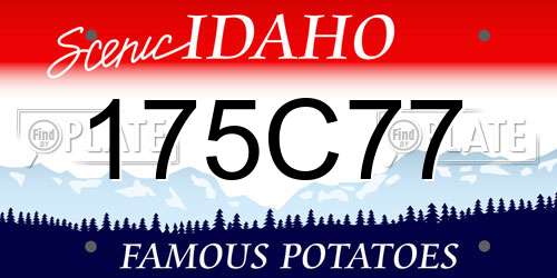 175C77 Idaho License Plate