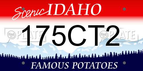 175CT2 Idaho License Plate