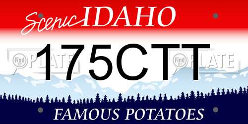 175CTT Idaho License Plate