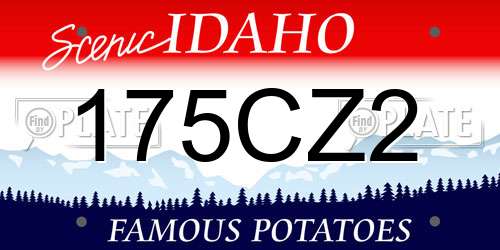 175CZ2 Idaho License Plate