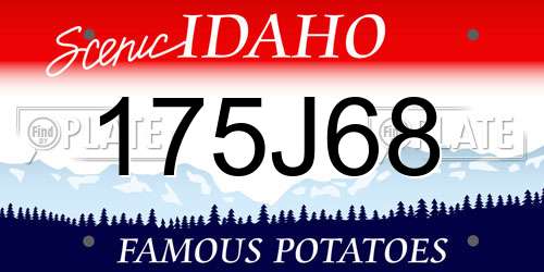 175J68 Idaho License Plate