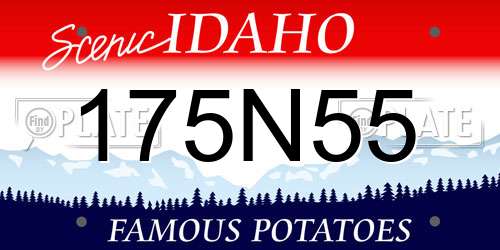 175N55 Idaho License Plate