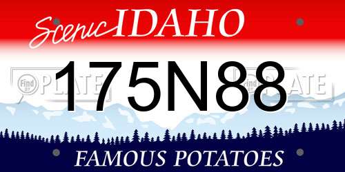 175N88 Idaho License Plate