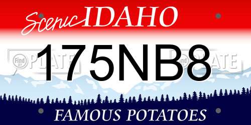 175NB8 Idaho License Plate