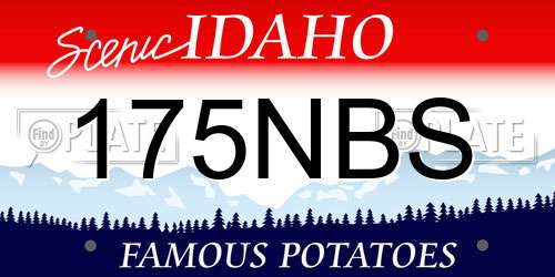 175NBS Idaho License Plate