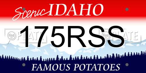 175RSS Idaho License Plate
