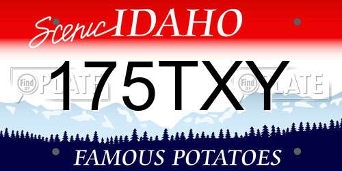 175TXY Idaho License Plate