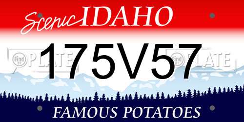 175V57 Idaho License Plate