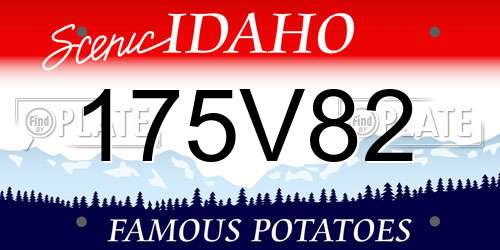 175V82 Idaho License Plate