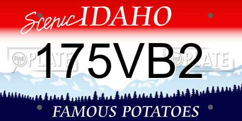 175VB2 Idaho License Plate