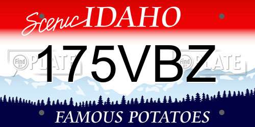 175VBZ Idaho License Plate