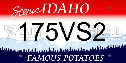 175VS2 Idaho License Plate