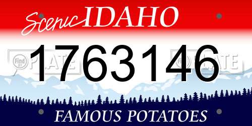 1763146 Idaho License Plate