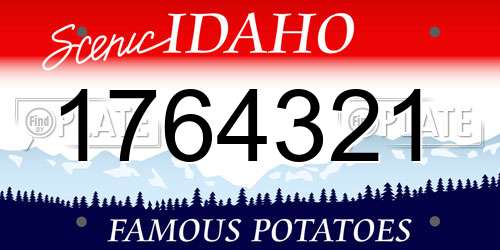 1764321 Idaho License Plate