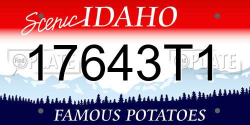 17643T1 Idaho License Plate