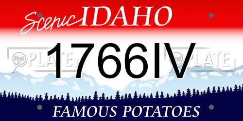 1766IV Idaho License Plate