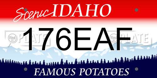 176EAF Idaho License Plate