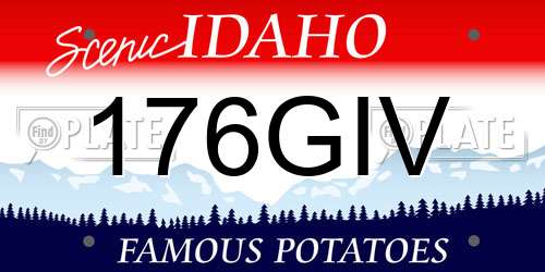 176GIV Idaho License Plate