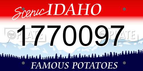 1770097 Idaho License Plate