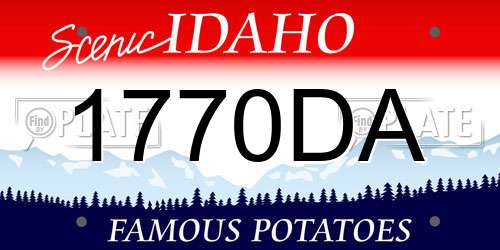 1770DA Idaho License Plate