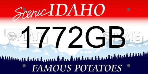 1772GB Idaho License Plate