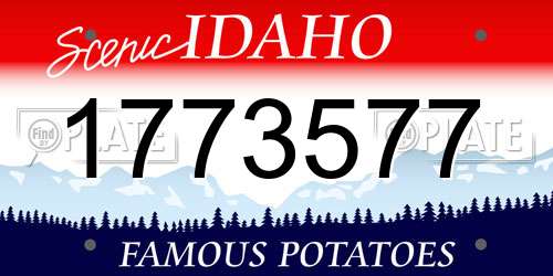 1773577 Idaho License Plate