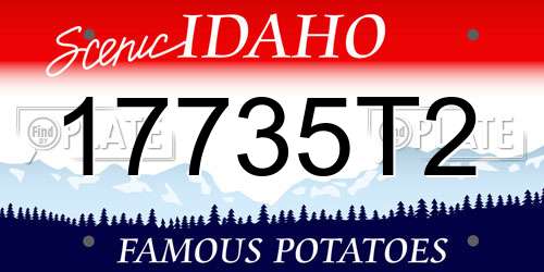 17735T2 Idaho License Plate