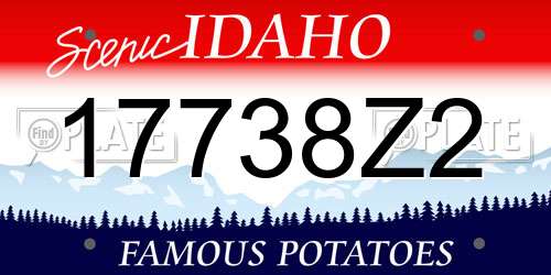 17738Z2 Idaho License Plate